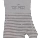 Single All-Clad Premium Silicone Oven Mitt in Titanium Gray, showing textured silicone grip